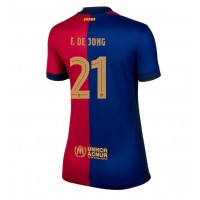 Camiseta Barcelona Frenkie de Jong #21 Primera Equipación Replica 2024-25 para mujer mangas cortas